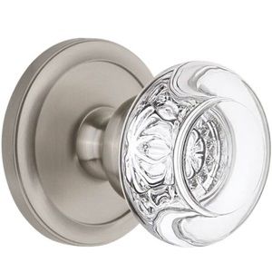 NEW Grandeur 820178 Circulaire Rosette Privacy with Bordeaux Crystal Knob